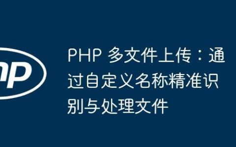 PHP 多文件上传：通过自定义名称精准识别与处理文件
