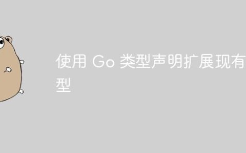 使用 Go 类型声明扩展现有类型