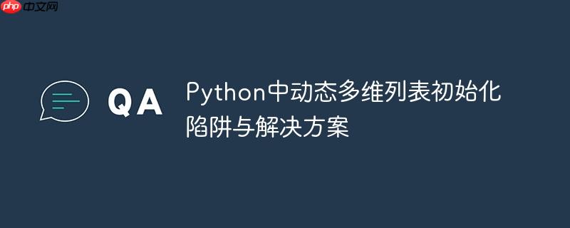 Python中动态多维列表初始化陷阱与解决方案