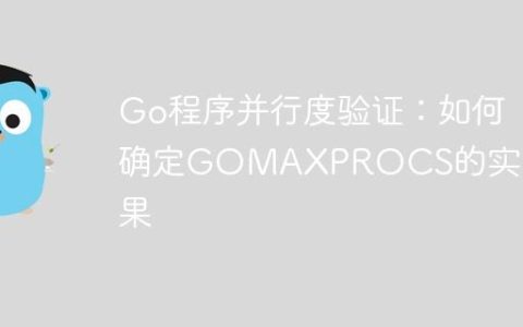 Go程序并行度验证：如何确定GOMAXPROCS的实际效果