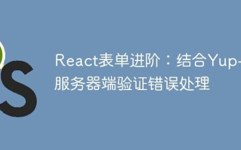 React表单进阶：结合Yup与服务器端验证错误处理