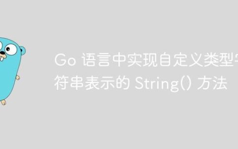 Go 语言中实现自定义类型字符串表示的 String() 方法