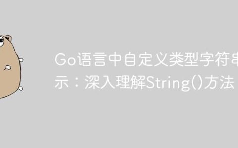 Go语言中自定义类型字符串表示：深入理解String()方法