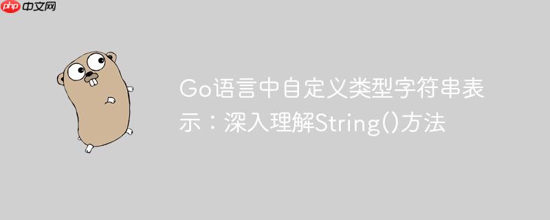 Go语言中自定义类型字符串表示:深入理解String()方法