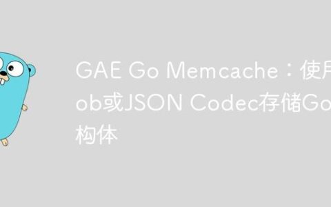 GAE Go Memcache：使用Gob或JSON Codec存储Go结构体