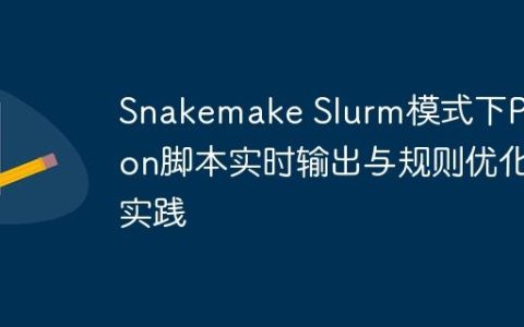 Snakemake Slurm模式下Python脚本实时输出与规则优化实践