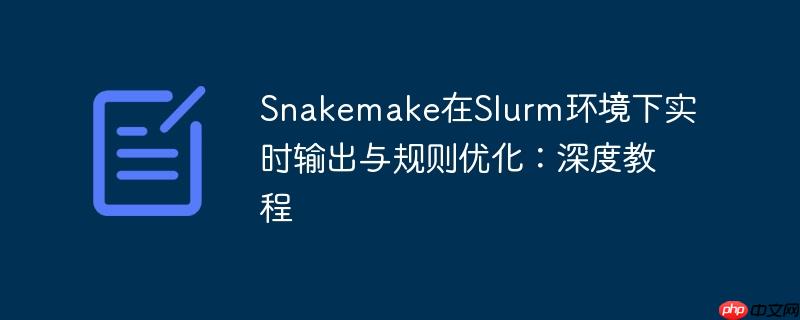 Snakemake在Slurm环境下实时输出与规则优化:深度教程
