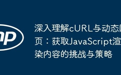 深入理解cURL与动态网页：获取JavaScript渲染内容的挑战与策略