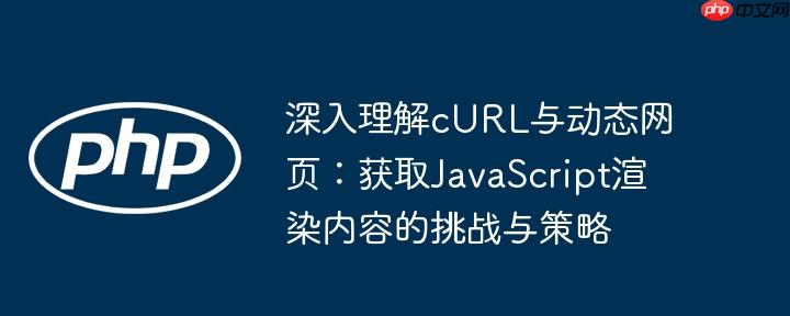 深入理解cURL与动态网页:获取JavaScript渲染内容的挑战与策略