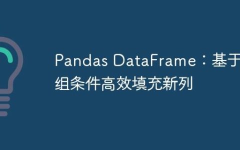 Pandas DataFrame：基于分组条件高效填充新列