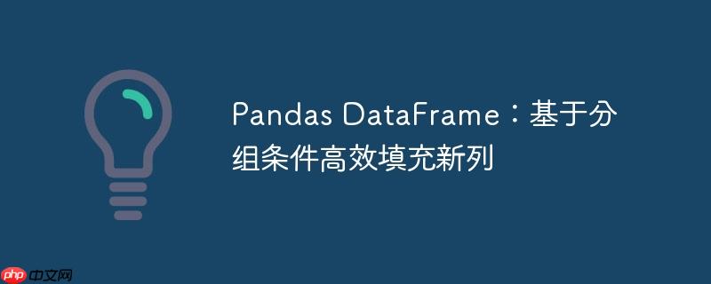 Pandas DataFrame:基于分组条件高效填充新列