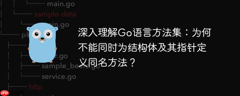 深入理解Go语言方法集:为何不能同时为结构体及其指针定义同名方法?