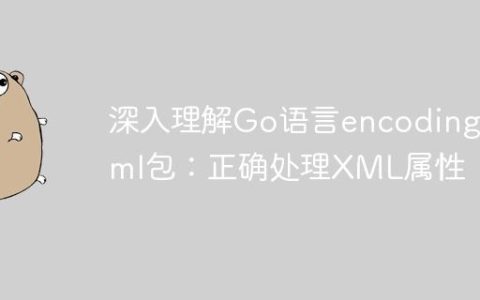 深入理解Go语言encoding/xml包：正确处理XML属性