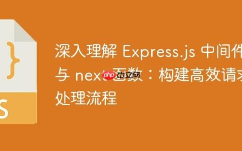 深入理解 Express.js 中间件与 next 函数：构建高效请求处理流程