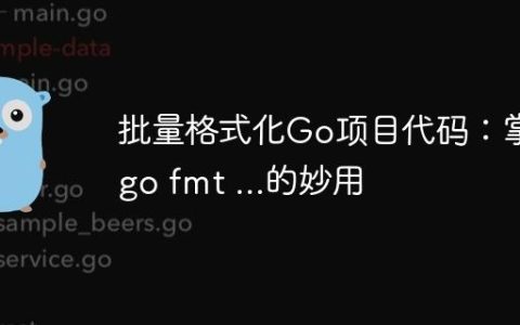 批量格式化Go项目代码：掌握go fmt …的妙用