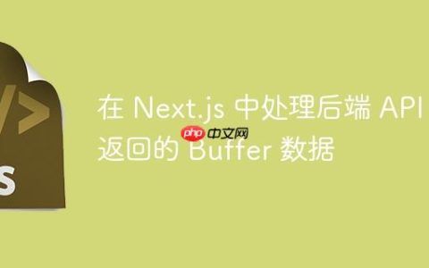 在 Next.js 中处理后端 API 返回的 Buffer 数据