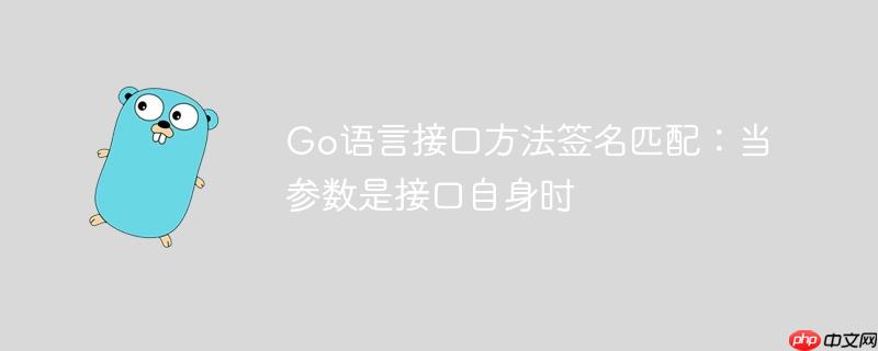 Go语言接口方法签名匹配：当参数是接口自身时