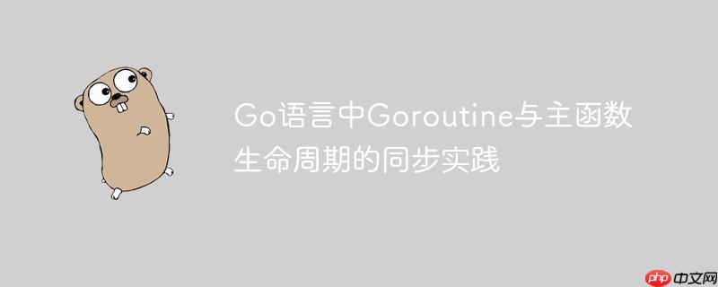 Go语言中Goroutine与主函数生命周期的同步实践