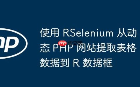 使用 RSelenium 从动态 PHP 网站提取表格数据到 R 数据框
