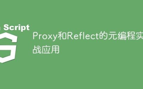 Proxy和Reflect的元编程实战应用