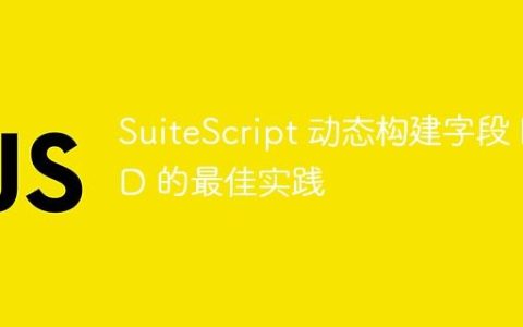 SuiteScript 动态构建字段 ID 的最佳实践