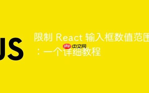 限制 React 输入框数值范围：一个详细教程