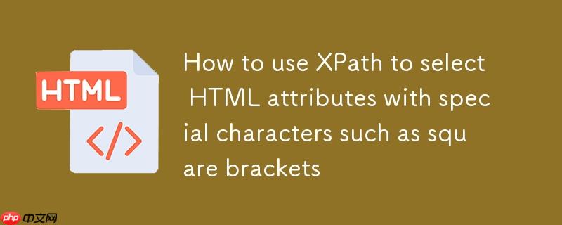 如何使用xpath选择带有特殊字符(如方括号)的html属性