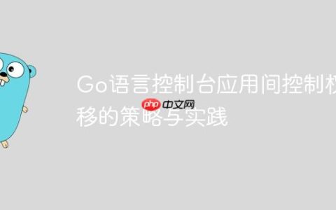Go语言控制台应用间控制权转移的策略与实践