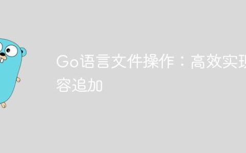 Go语言文件操作：高效实现内容追加