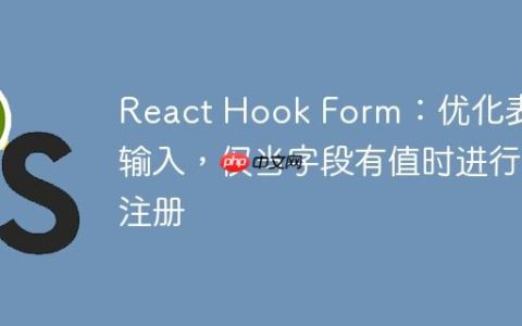 React Hook Form：优化表单输入，仅当字段有值时进行注册