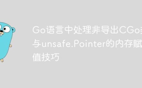 Go语言中处理非导出CGo类型与unsafe.Pointer的内存赋值技巧