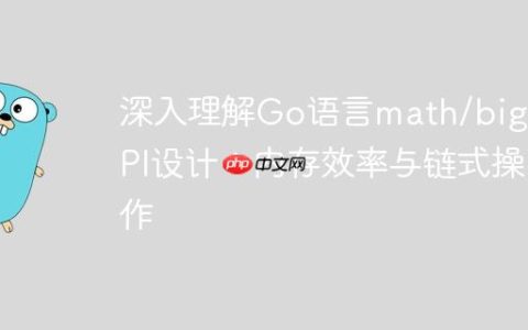 深入理解Go语言math/big包API设计：内存效率与链式操作