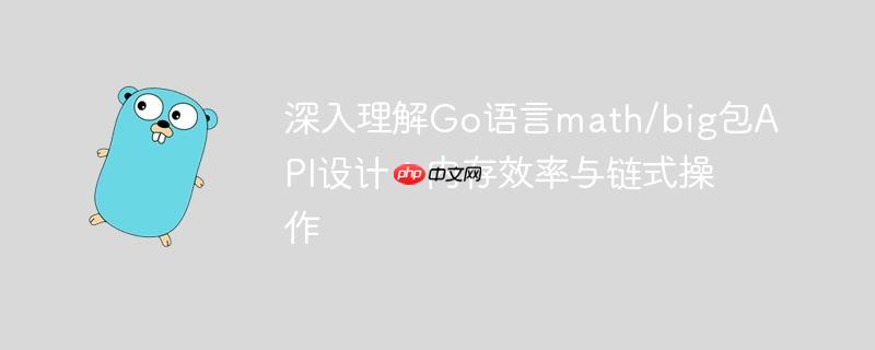 深入理解Go语言math/big包API设计:内存效率与链式操作