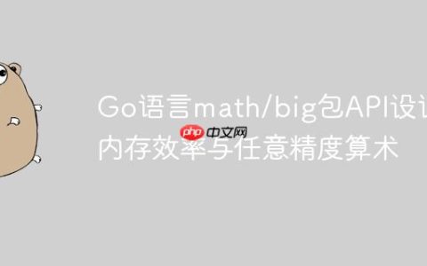 Go语言math/big包API设计：内存效率与任意精度算术