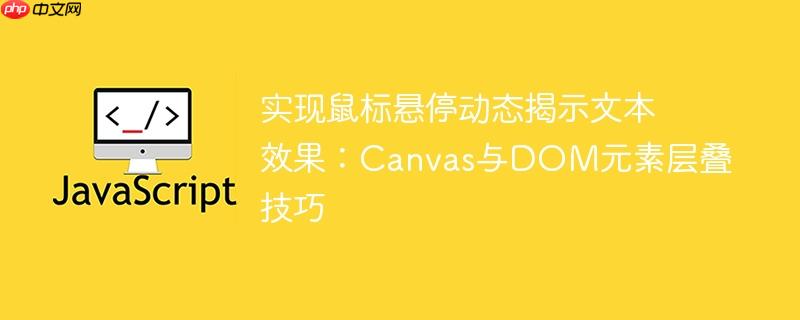 实现鼠标悬停动态揭示文本效果:Canvas与DOM元素层叠技巧