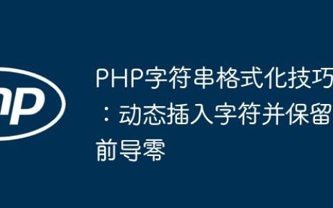 PHP字符串格式化技巧：动态插入字符并保留前导零