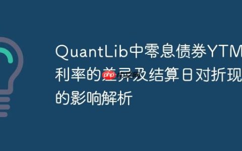 QuantLib中零息债券YTM与零利率的差异及结算日对折现的影响解析