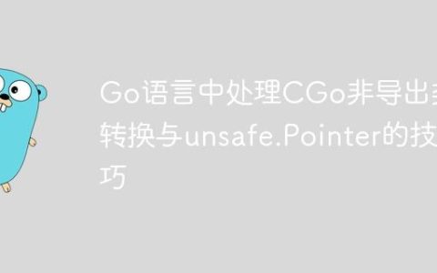 Go语言中处理CGo非导出类型转换与unsafe.Pointer的技巧