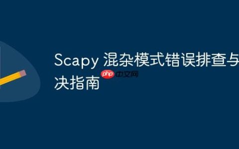 Scapy 混杂模式错误排查与解决指南