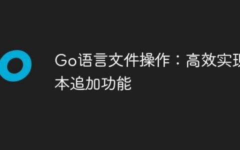 Go语言文件操作：高效实现文本追加功能