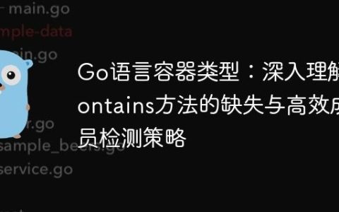 Go语言容器类型：深入理解Contains方法的缺失与高效成员检测策略