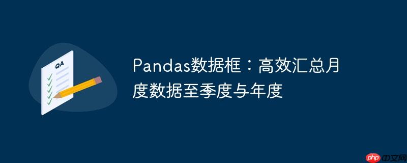 pandas数据框:高效汇总月度数据至季度与年度