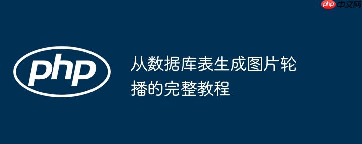 从数据库表生成图片轮播的完整教程