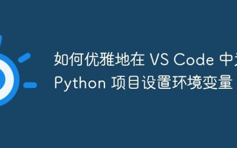 如何优雅地在 VS Code 中为 Python 项目设置环境变量