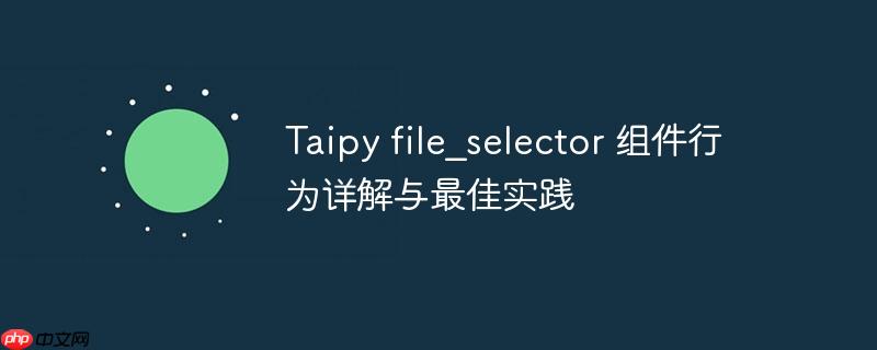 Taipy file_selector 组件行为详解与最佳实践