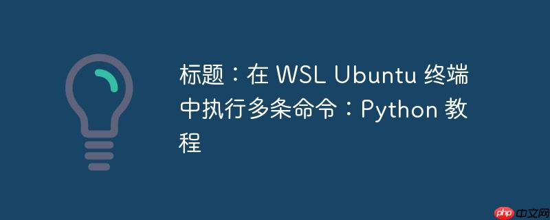 标题:在 wsl ubuntu 终端中执行多条命令:python 教程