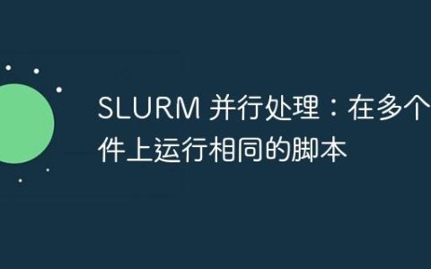 SLURM 并行处理：在多个文件上运行相同的脚本