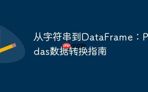 从字符串到DataFrame：Pandas数据转换指南