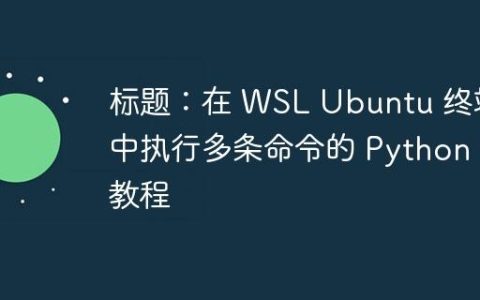 标题：在 WSL Ubuntu 终端中执行多条命令的 Python 教程