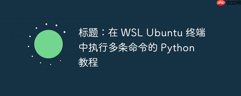 标题:在 wsl ubuntu 终端中执行多条命令的 python 教程